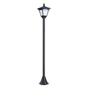 LAMPIONE DA GIARDINO CON LED A PANNELLI SOLARI 120 CM COLORE NERO