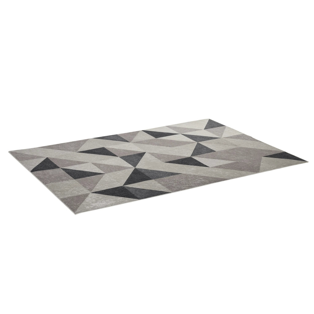 Tappeto Moderno Geometrico Velluto Grigio ¨C Minimal ¨C 230x160 cm