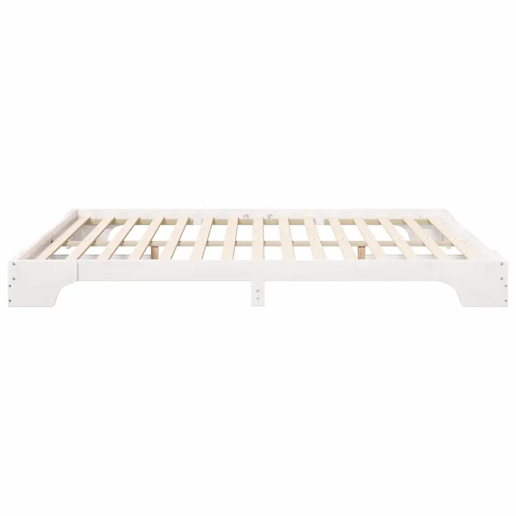 Struttura del letto-Giroletto-Rete del Letto Bianco 200 x 220 cm Pino massello 101654