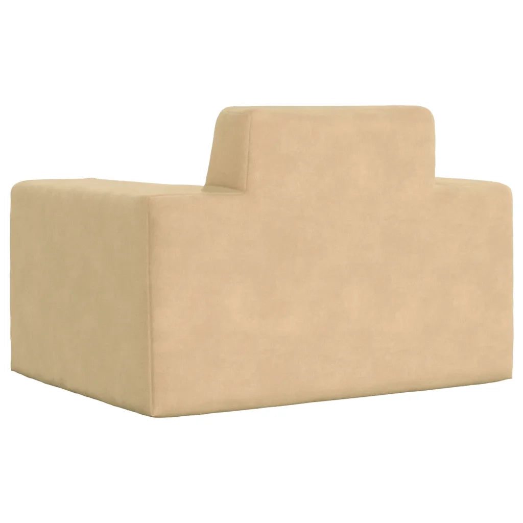 Divano per Bambini-Sofa-Divanetto Crema in Morbido Peluche 271512