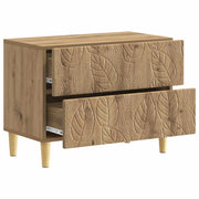 Comodino | Armadio da Notte | Mobiletto da notte Rovere Artigianale 62 x 34,5 x 48 cm