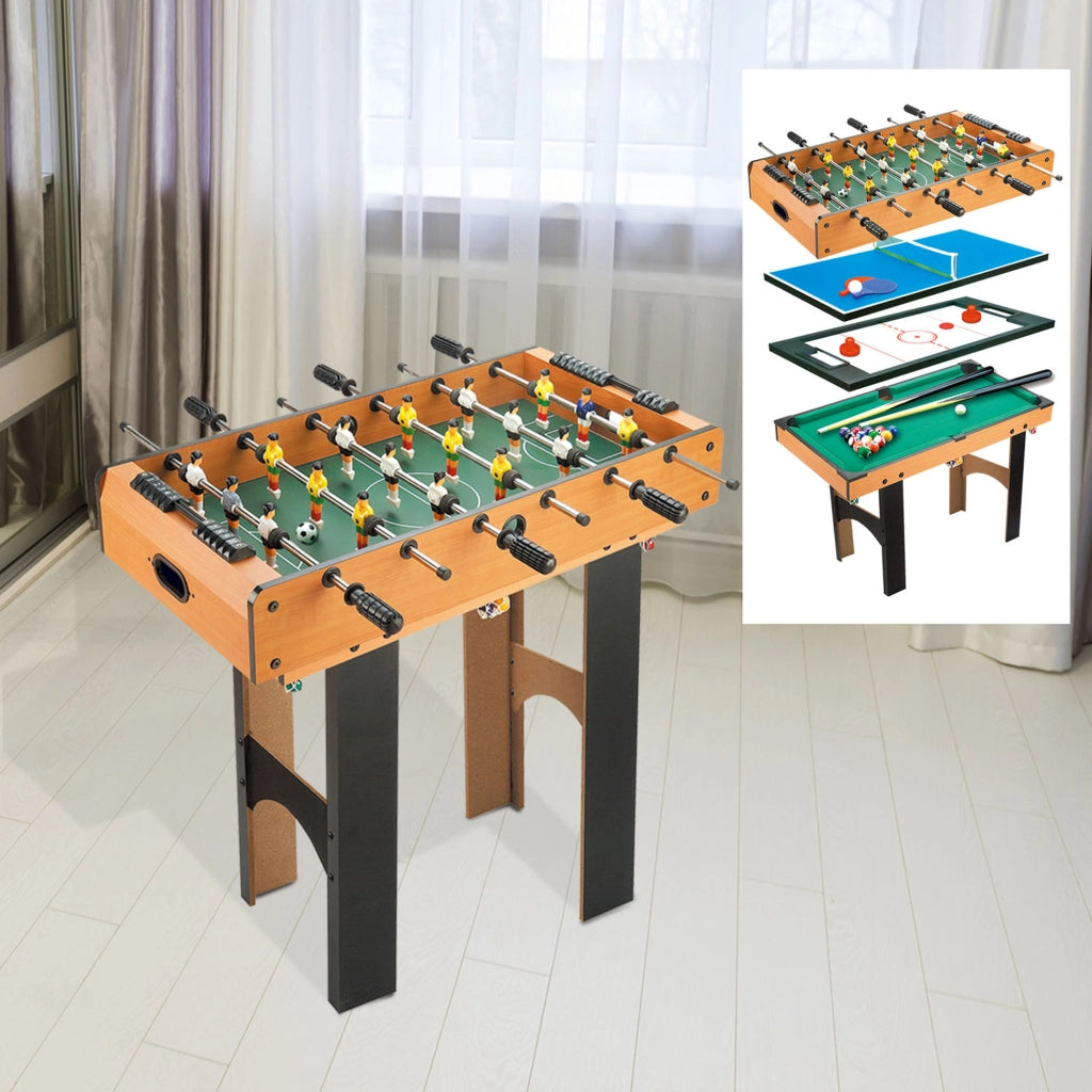 Tavolo Multigioco 4in 1 con Accessori di Gioco 92x78x80 cm in MDF Multicolore
