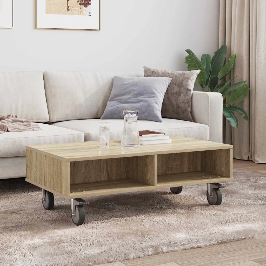 Tavolino con Ruote Rovere Sonoma 90 x 50 x 30 cm 891018