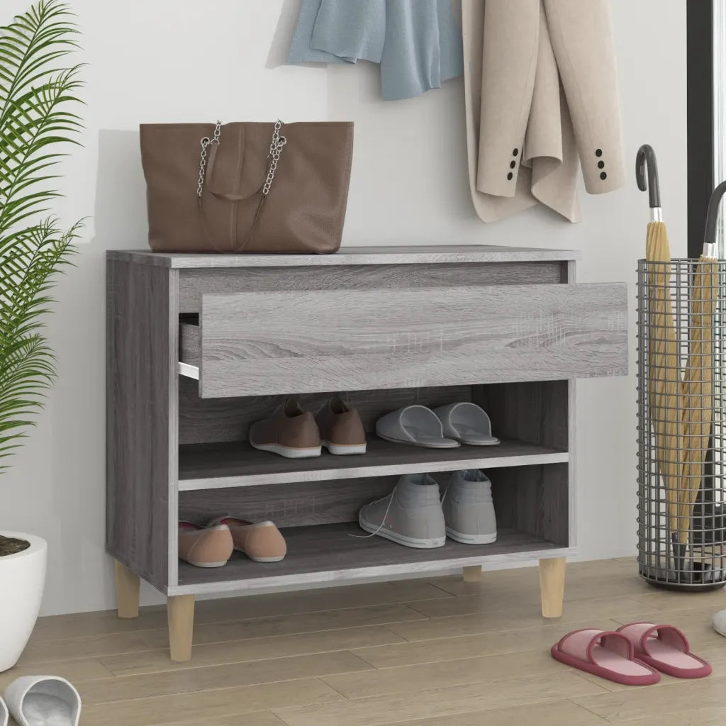 Scarpiera | Mobile per scarpe Grigio Sonoma 70x36x60 cm in Legno Multistrato