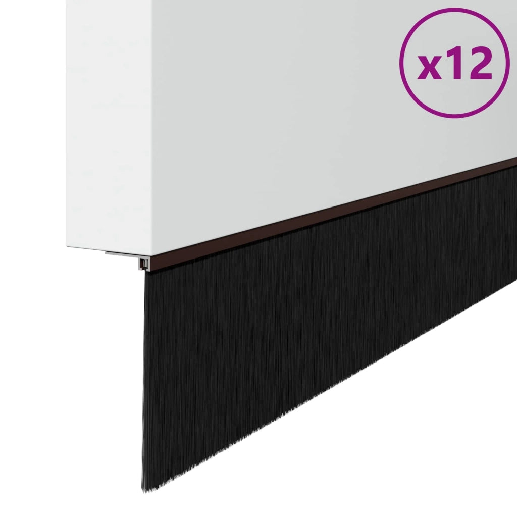 Spazzole per porte autoadesive 12 pz Marrone 100 cm CFW5282629