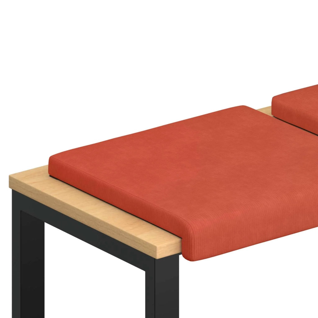 Cuscino per panchina 2 pcs corduroy Rosso Arancio 42043064