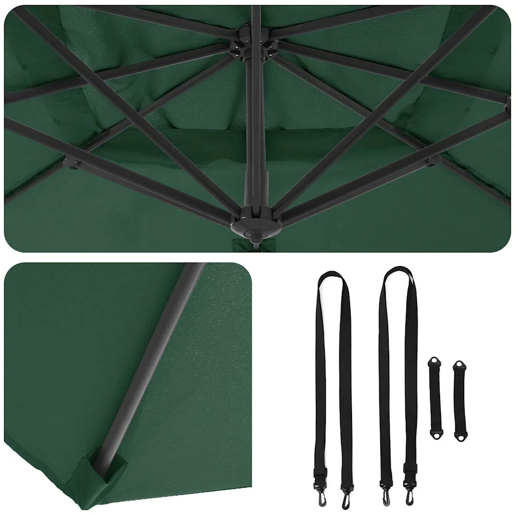 Parasol Roma Verde 286 x 284 x 265 cm Alluminio e Poliestere 42003336