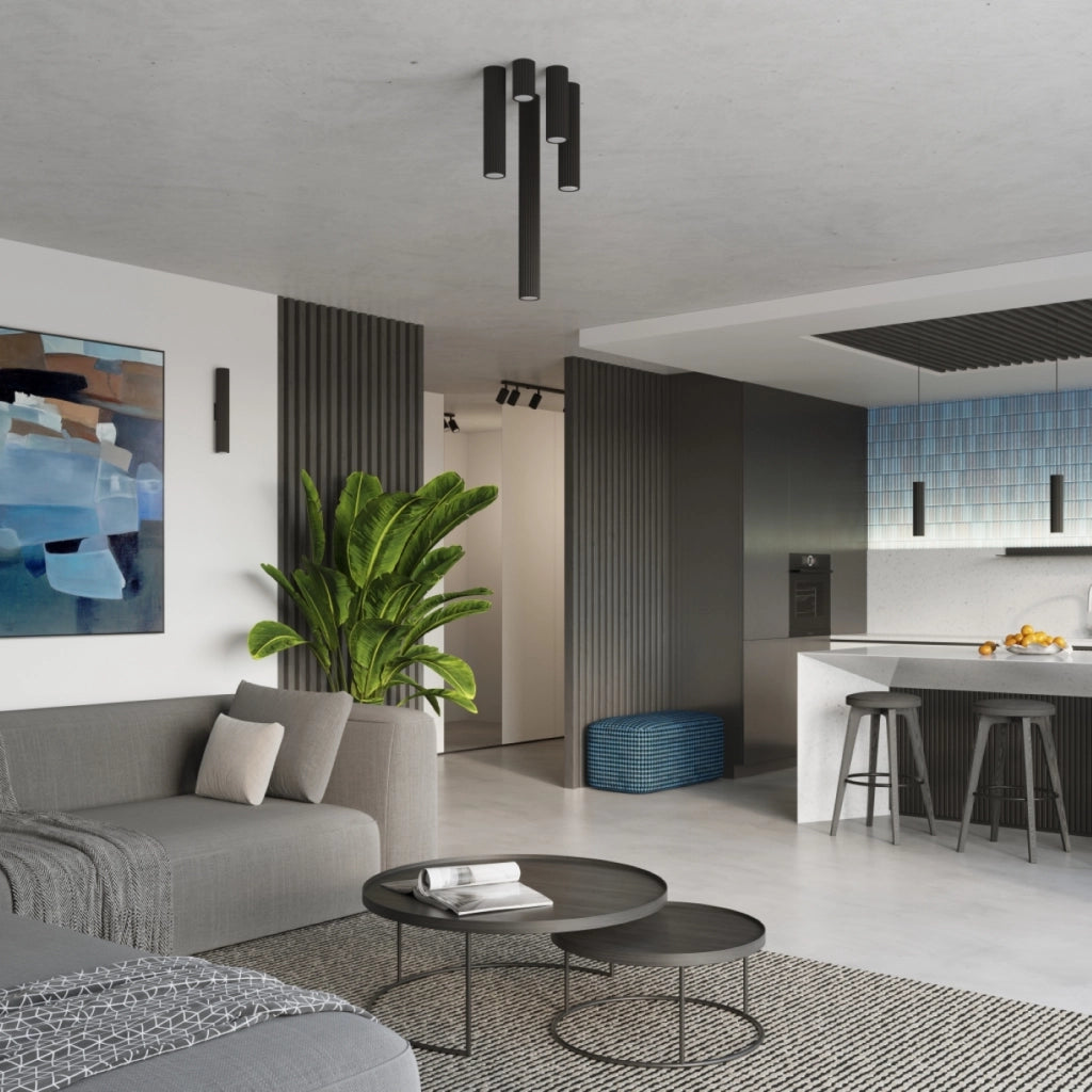 Lampada da soffitto KARBON 20 nero