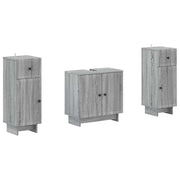 Set di Armadi da Bagno da 2 Pezzi EDE Sonoma grigio 3417987