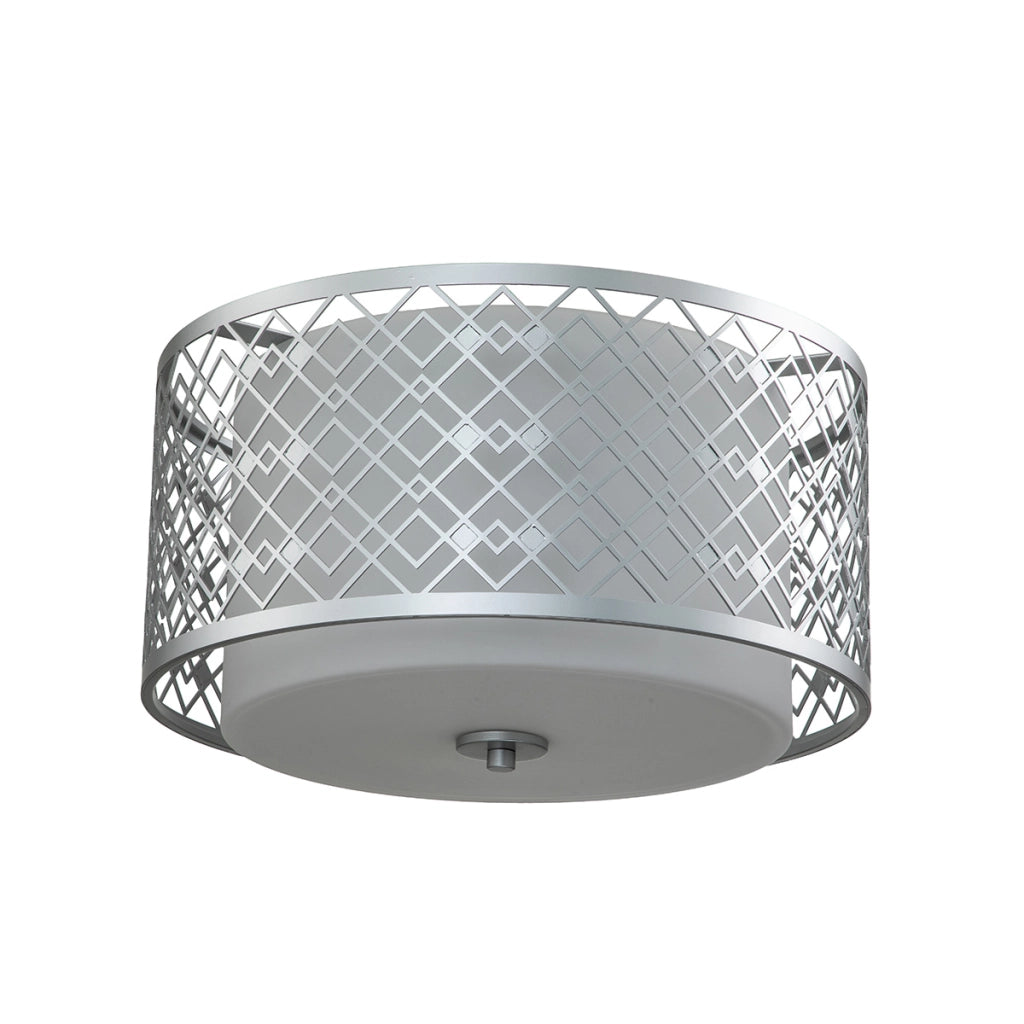 Plafoniera Ziggy Elstead rotonda 40,6cm 2xE27 argento