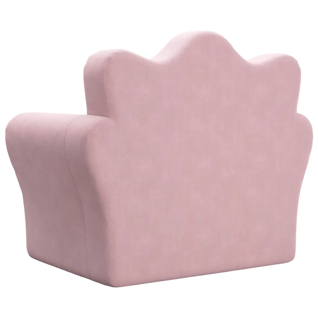 Divano Letto per Bambini Rosa in Morbido Peluche 357057