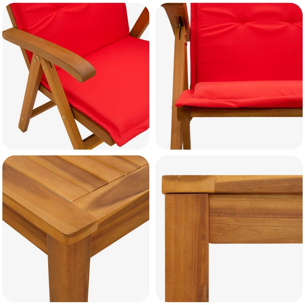 Set da pranzo da giardino 7 pezzi Naturale 3434564