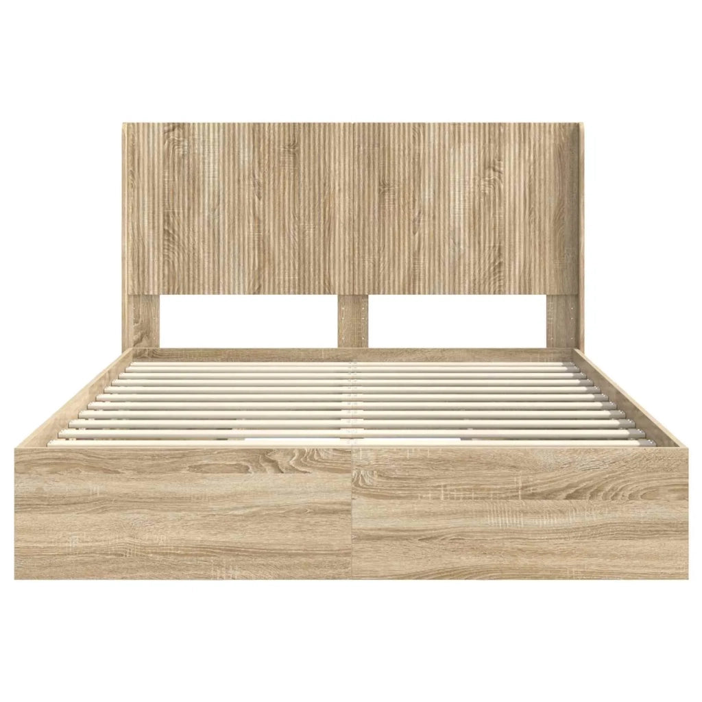 Letto da camera | Struttura del letto con stoccaggio e testata 3 pcs