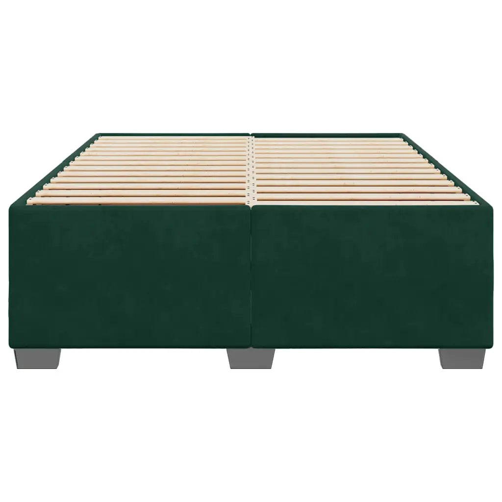 Giroletto senza Materasso Verde Scuro 140x190 cm in Velluto 3284634