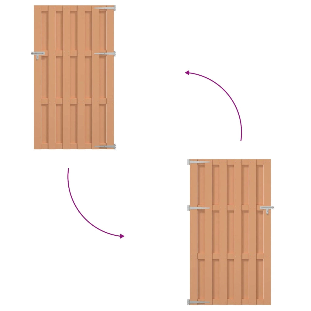 Cancello da giardino 100 x 180 cm WPC e Alluminio Marrone 42039052