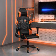 Sedia da Gaming Nero e Arancione in Similpelle 3143759