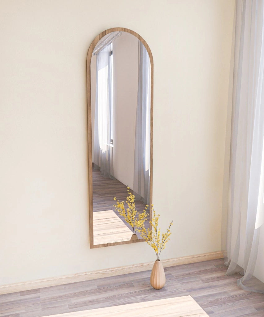 Specchio in legno "Emma" - 50 x 160 cm - Marrone