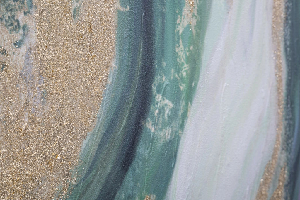 Dipinto su Tela Greenery 80x2,8x100 cm in Legno di Pino e Canvas Multicolor