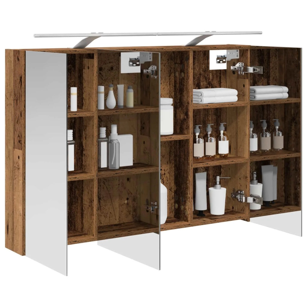 Mobiletto per specchio da bagno con lo scaffale Legno vecchio 889133
