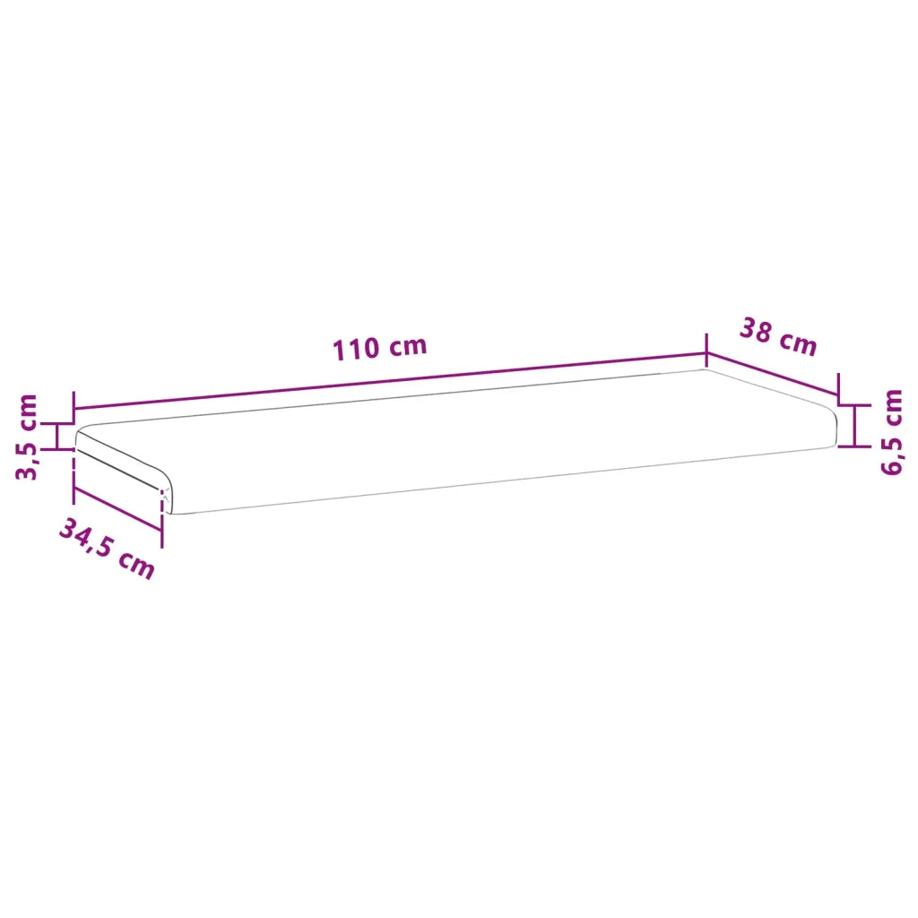 Cuscino per panchina Corduroy Morbido Grigio Chiaro 42043373