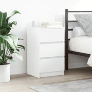 Comodino con 3 Cassetti Bianco 39x35x65 cm 861337