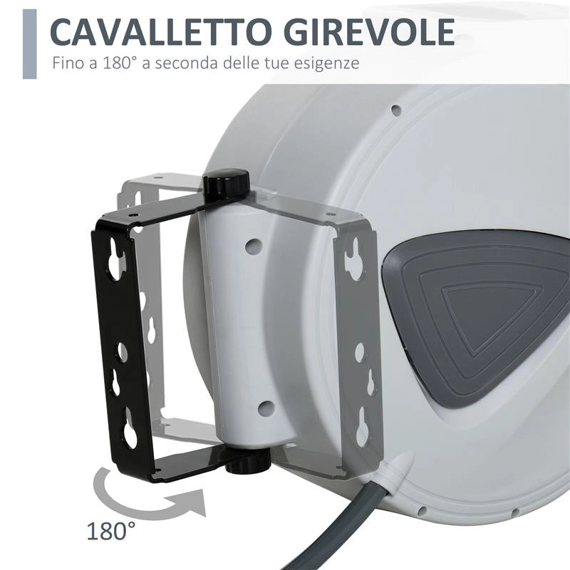 AVVOLGITUBO AUTOMATICO DA PARETE CON ATTACCO 3/8'' 10 + 2M