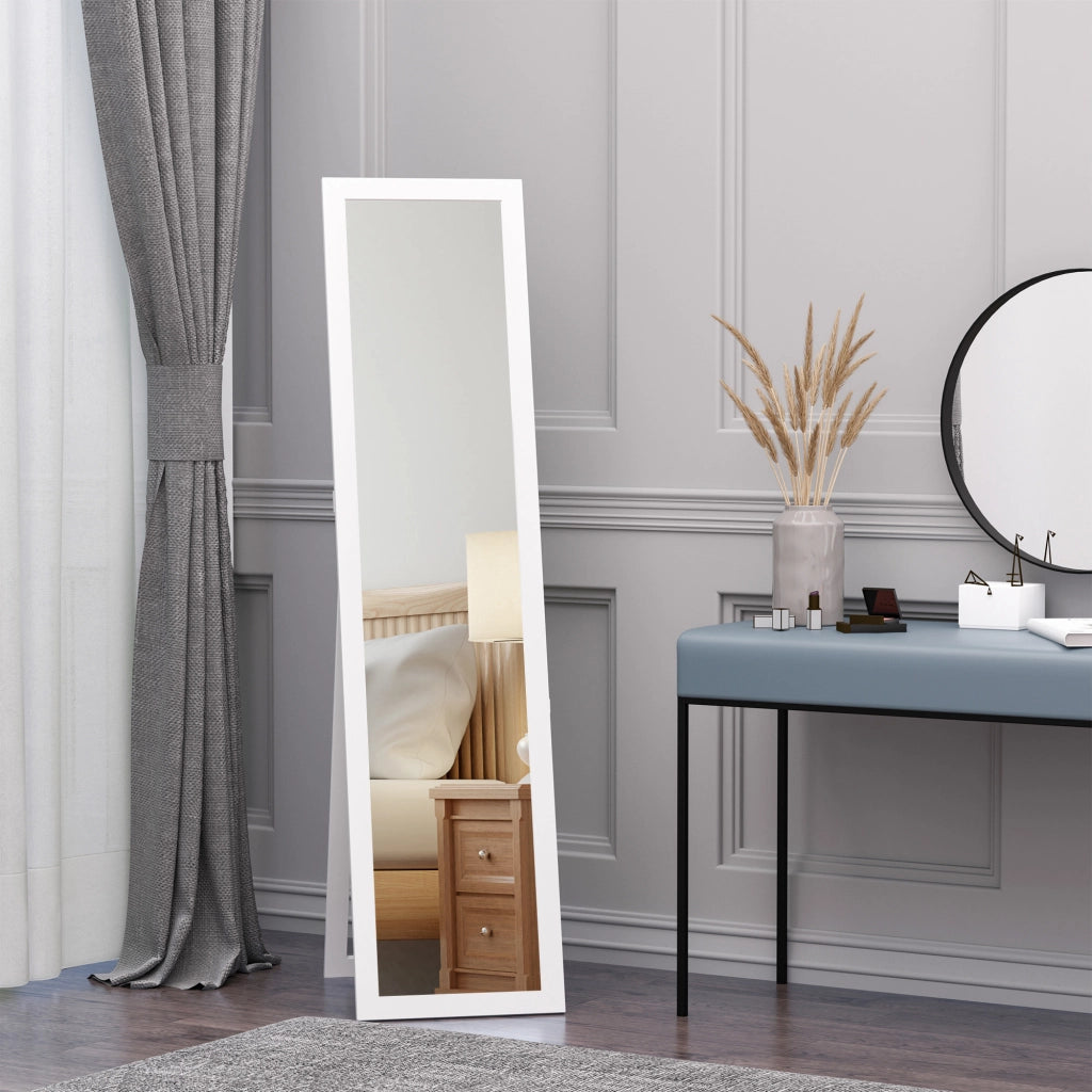 Specchio da Terra con Cornice MDF ¨C Xylo ¨C Bianco 37x37x154cm