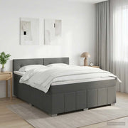 Letto box spring con materasso Grigio Scuro 140 x 200 cm 3451228