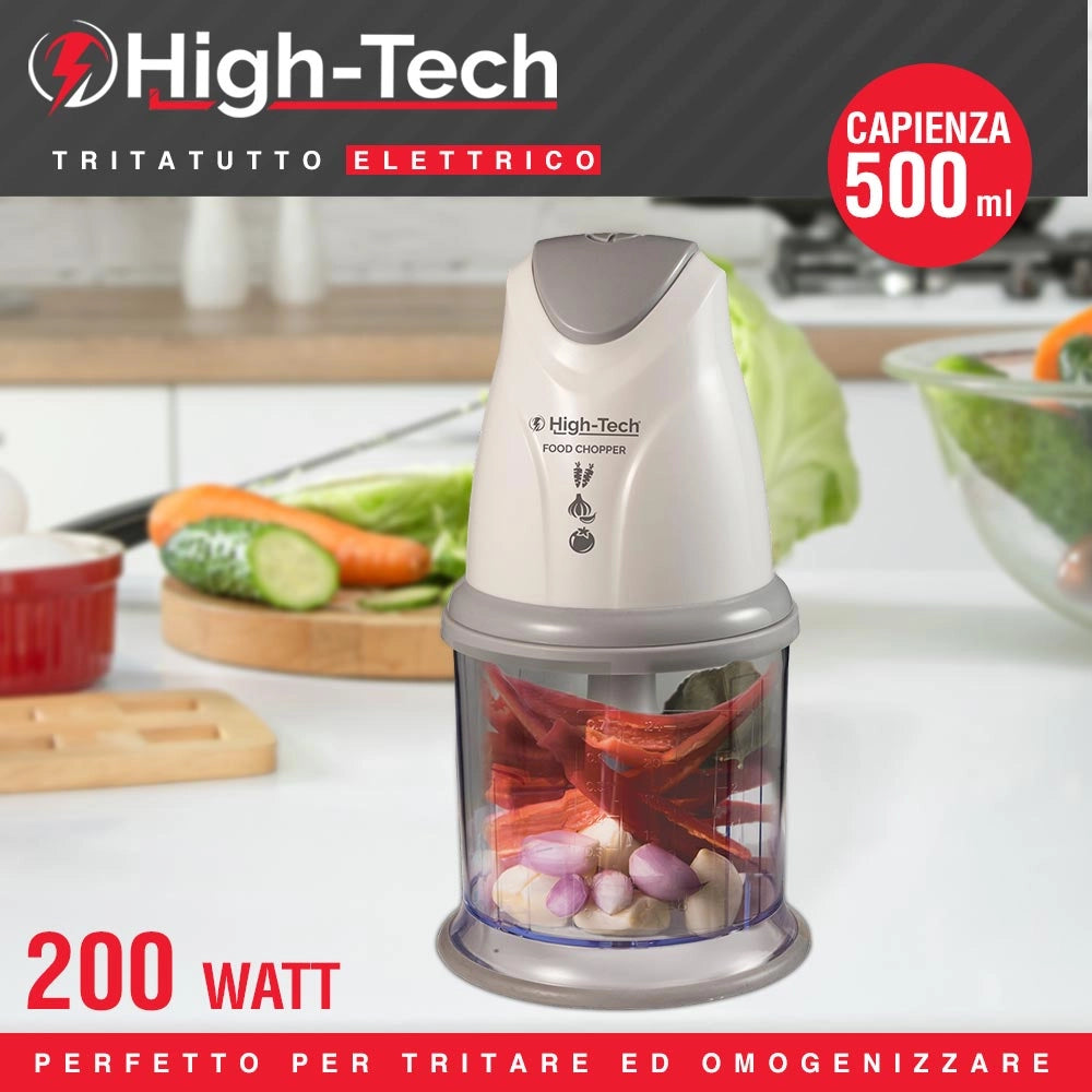 HIGH-TECH TRITATUTTO ELETTRICO DA 200 W CON CAPIENZA 500 ML