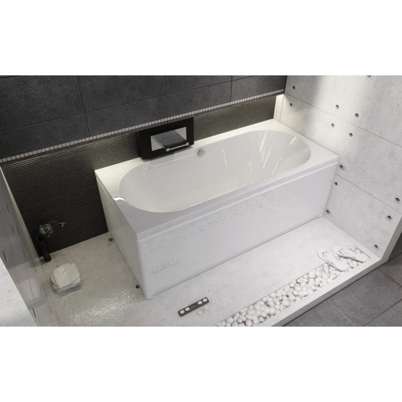 Grembiule vasca laterale universale 90x57 cm in acrilico bianco
