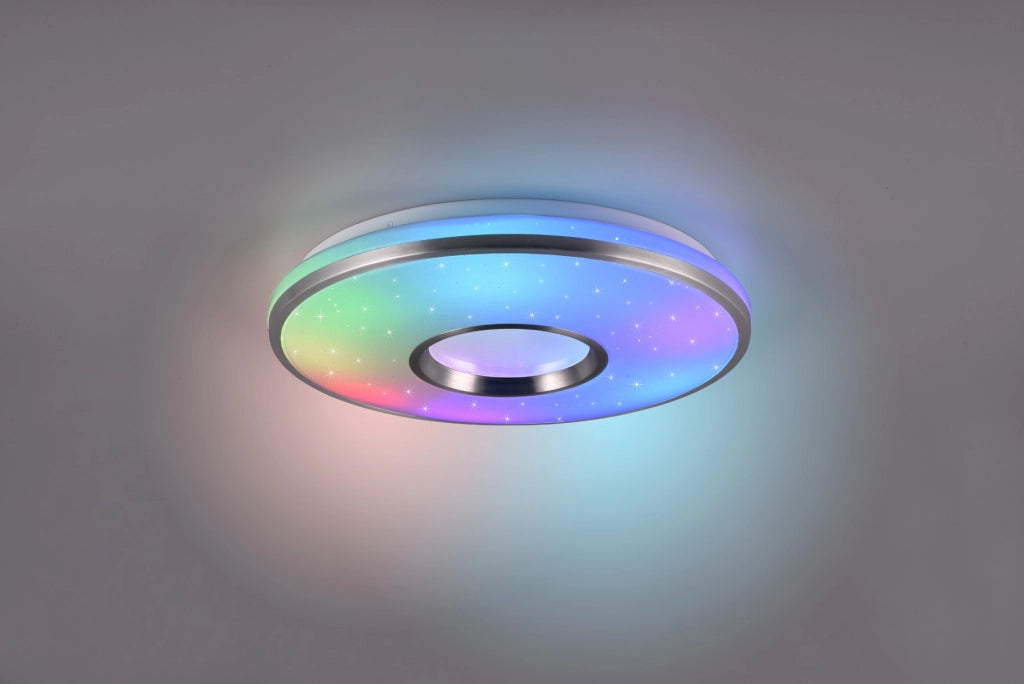 Plafoniera LED 24W dimmer telecomando effetto stelle 39cm RL