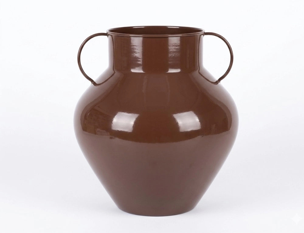 Vaso metallo Mondex Roger 18,5x31x34 cm marrone 1 pz