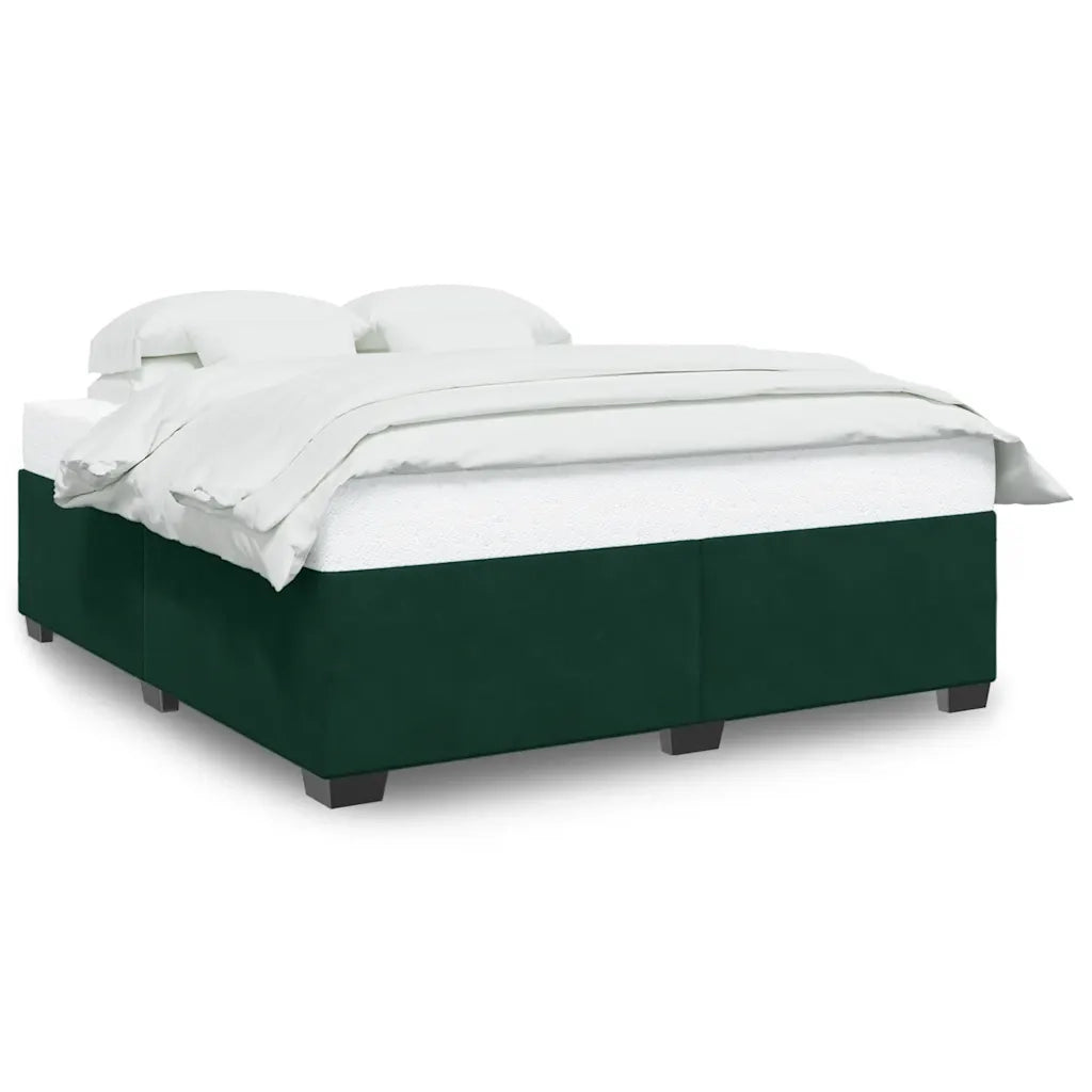Giroletto senza Materasso Verde Scuro 200x200 cm in Velluto 3284658