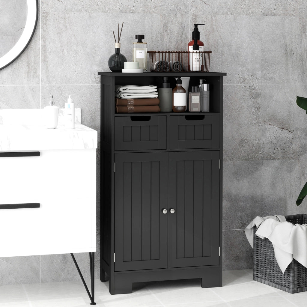 Mobile Bagno Sottolavabo con Ante e Cassetti ¨C Minimal ¨C Nero