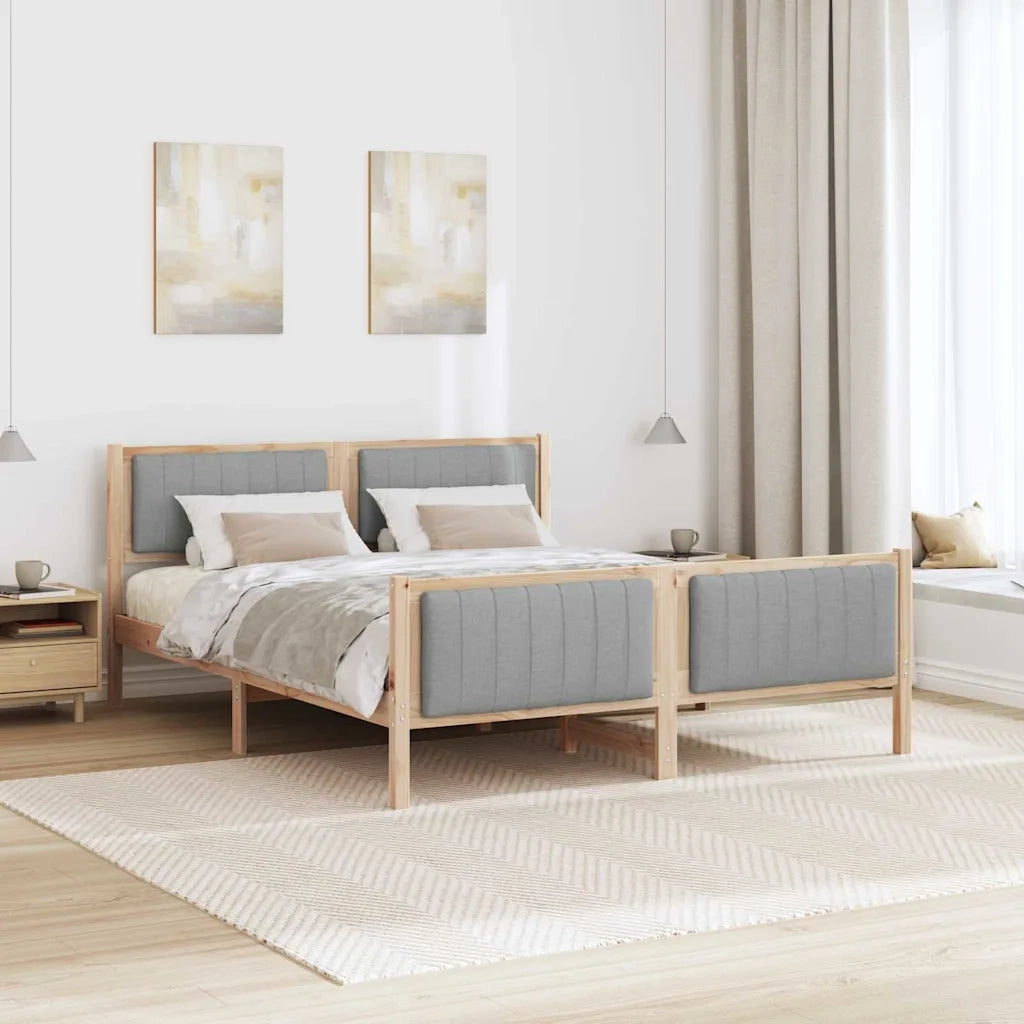 Struttura del Letto Marrone e grigio chiaro 150 x 200 cm