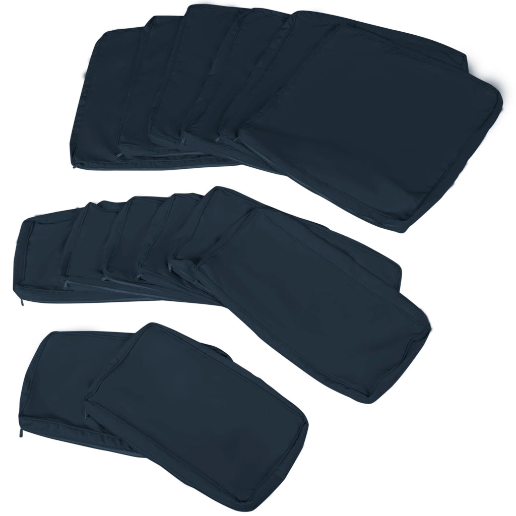 Set di 14 Fodere per Cuscini Divano da Giardino ¨C Minimal ¨C Blu