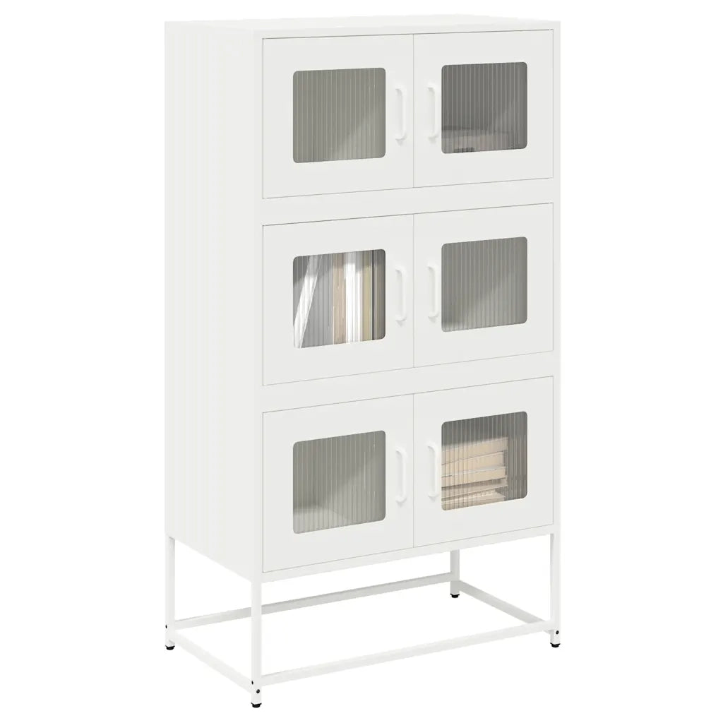 Credenza Bianca 68x39x123 cm in Acciaio 853355
