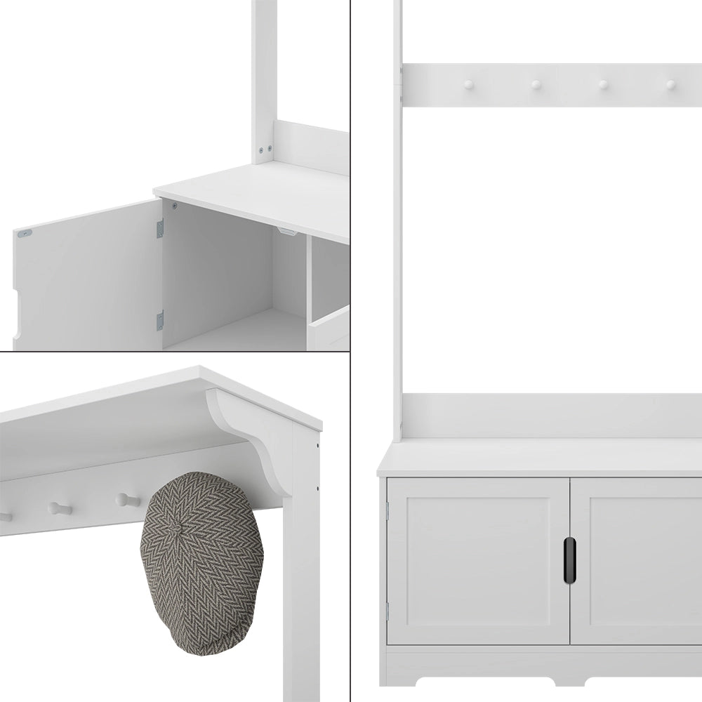 Vicco Appendiabiti Bianco 80 x 180 cm con 2 porte