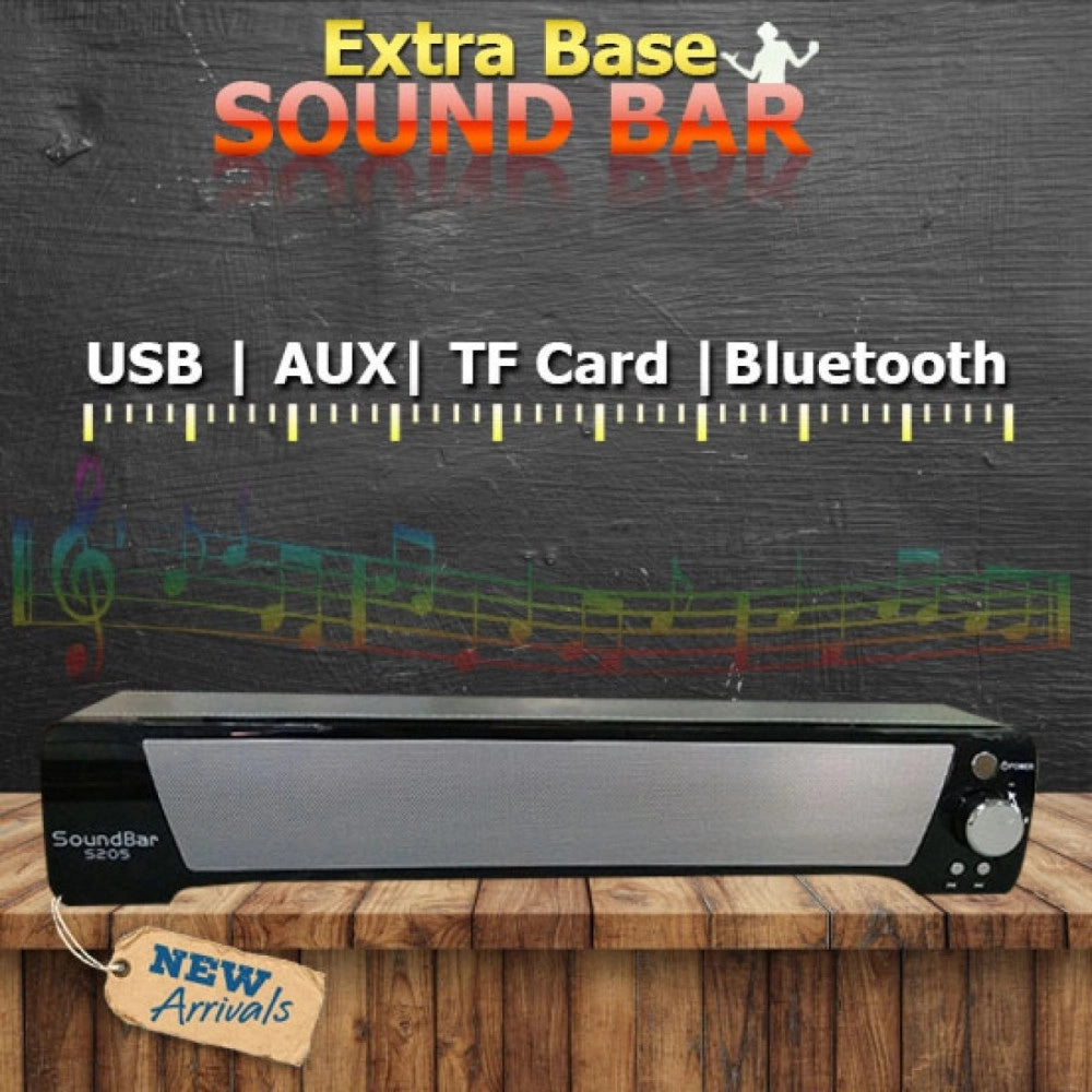 Trade Shop - Soundbar S205 Dolby Potenza 20w Bluetooth Usb Extra Bass Portatile Bubwoofer -