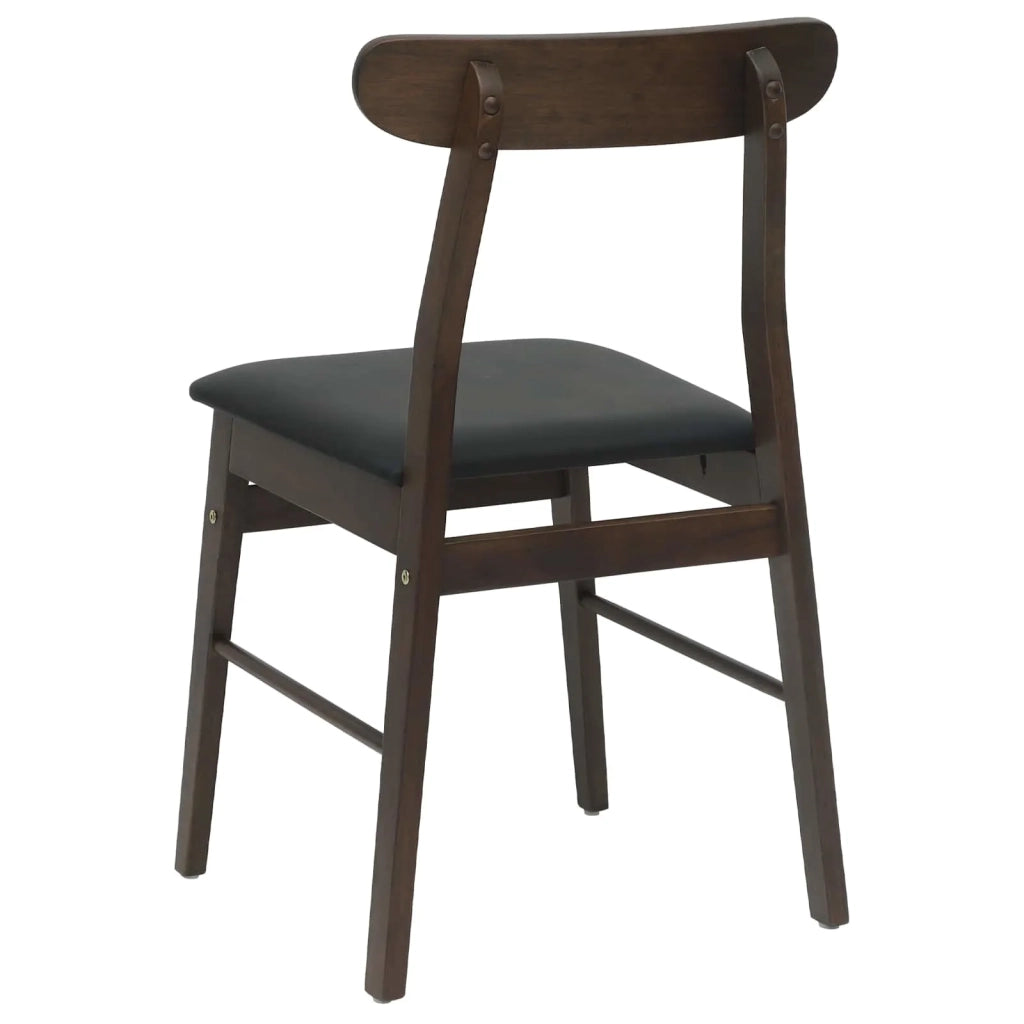 Sedia da pranzo 2 pcs Marrone scuro e Nero 42020484