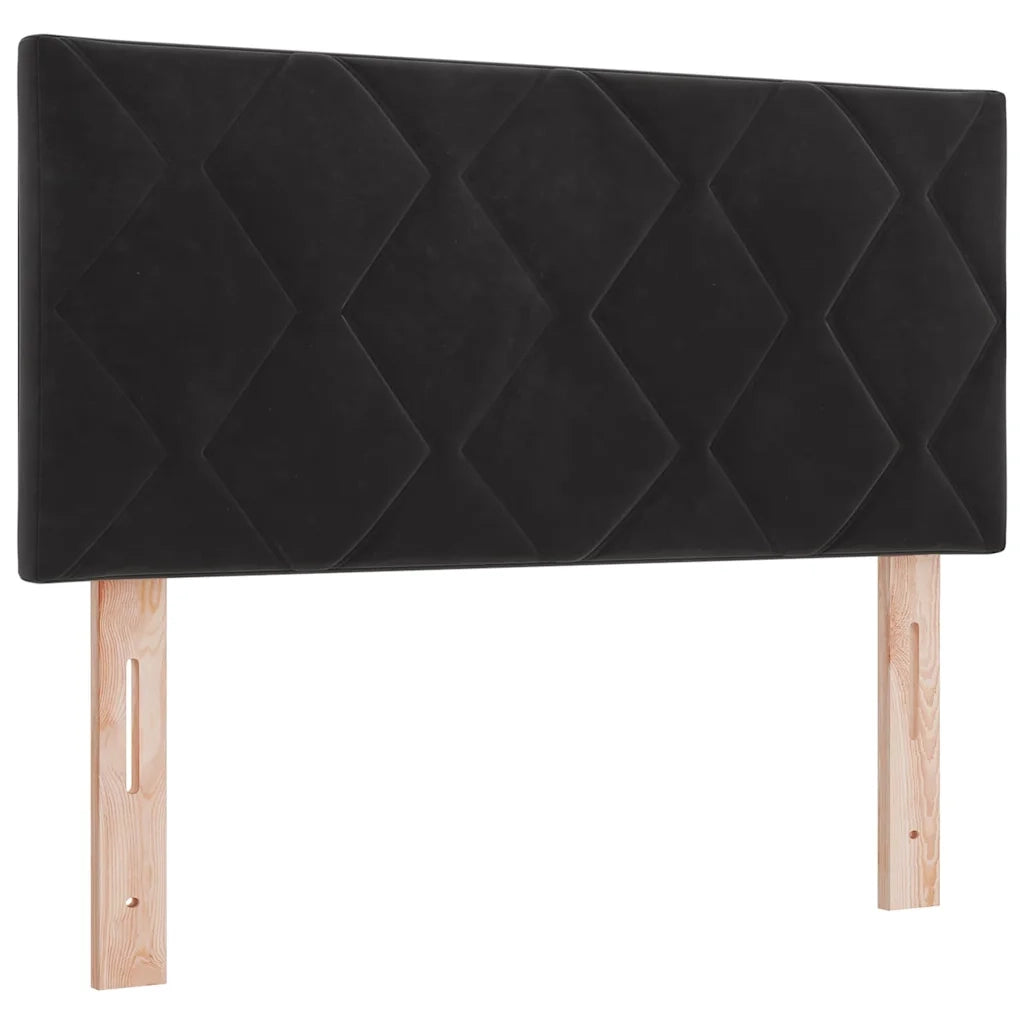 Letto a molle con materasso Nero 200 x 100 cm Poliestere