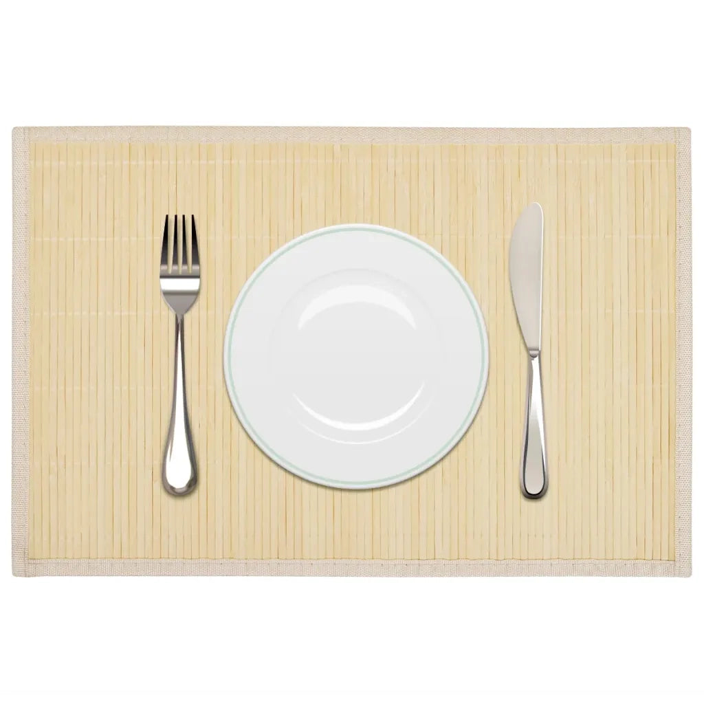 6 Tovagliette di Bamboo 30 x 45 cm Naturale CFW8857104