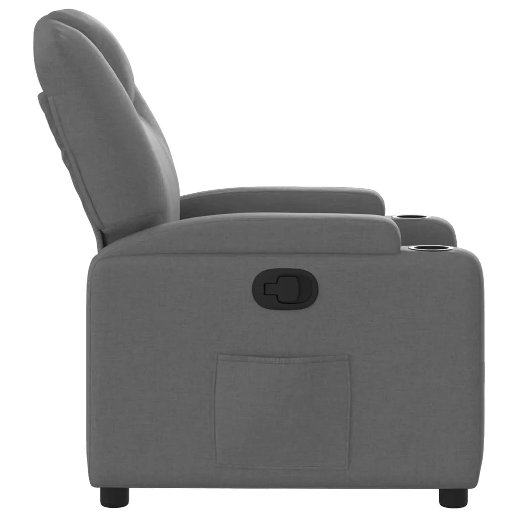 Poltrona reclinabile in tessuto grigio scuro 3205509