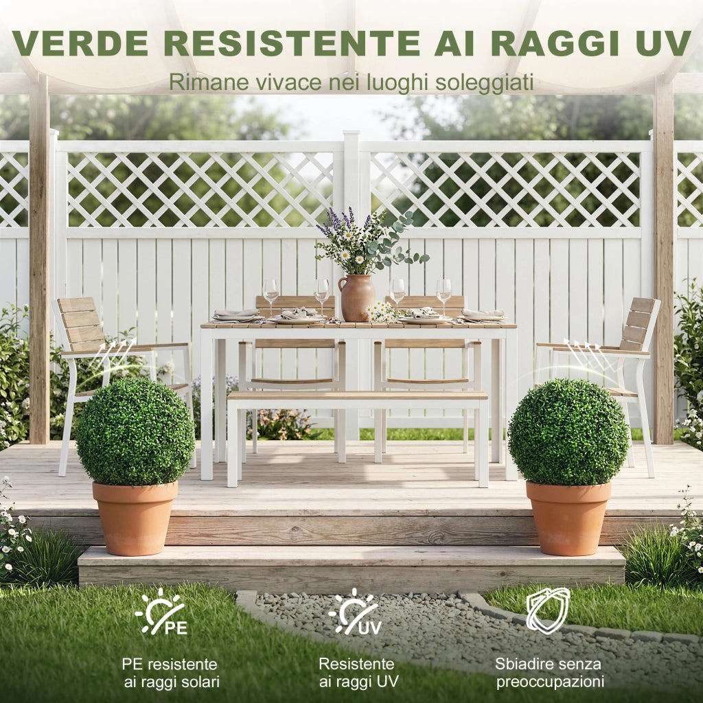 Topiaria Artificiale Bosso ¨C Minimal ¨C Verde 42 cm