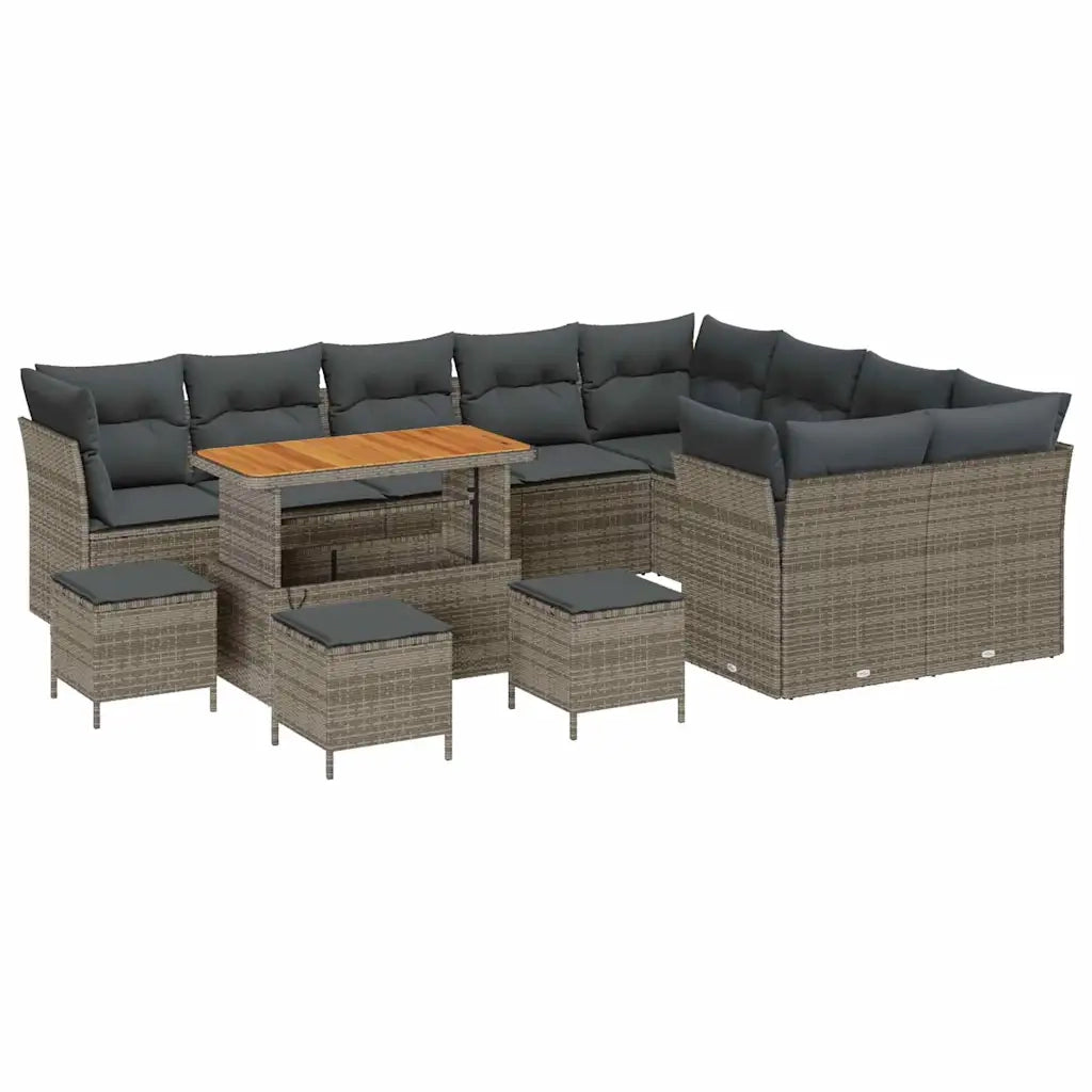 Set Divano da Giardino 13 pcs Grigio polyrattan 3361533