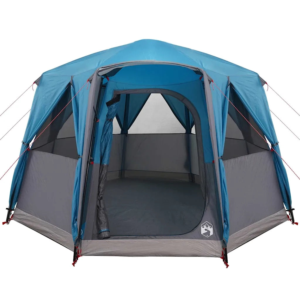 Tenda a cubo per 3 persone Blu e Grigio 320 x 320 x 203 cm