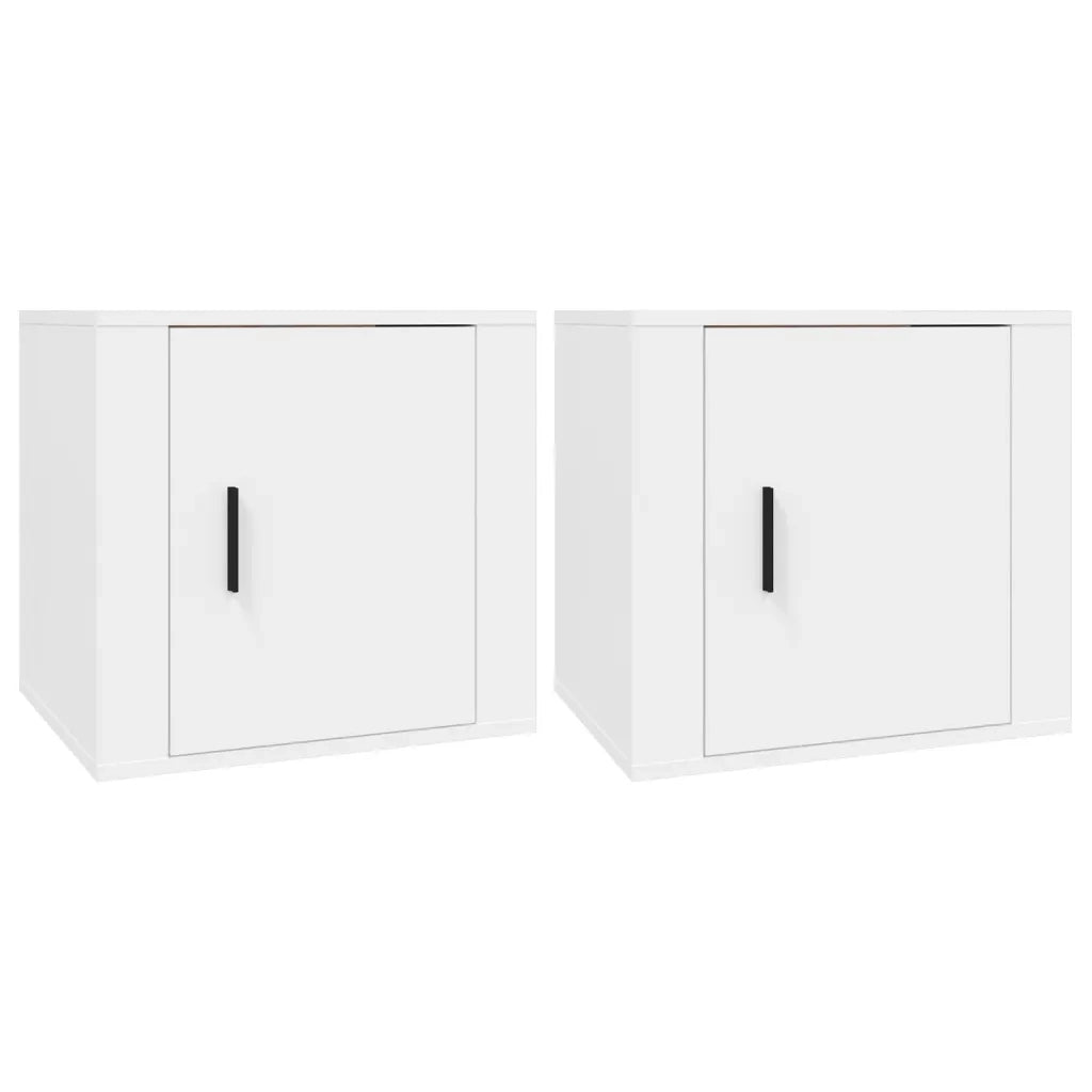 Set di 2 Comodini | Armadio da Notte | Mobiletto da notte Bianca 50x39x47 cm