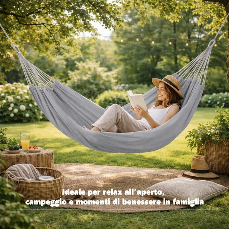 AMACA IN COTONE FLEXY PORTATA 120 KG  DIMENSIONI 200 X 100 CM