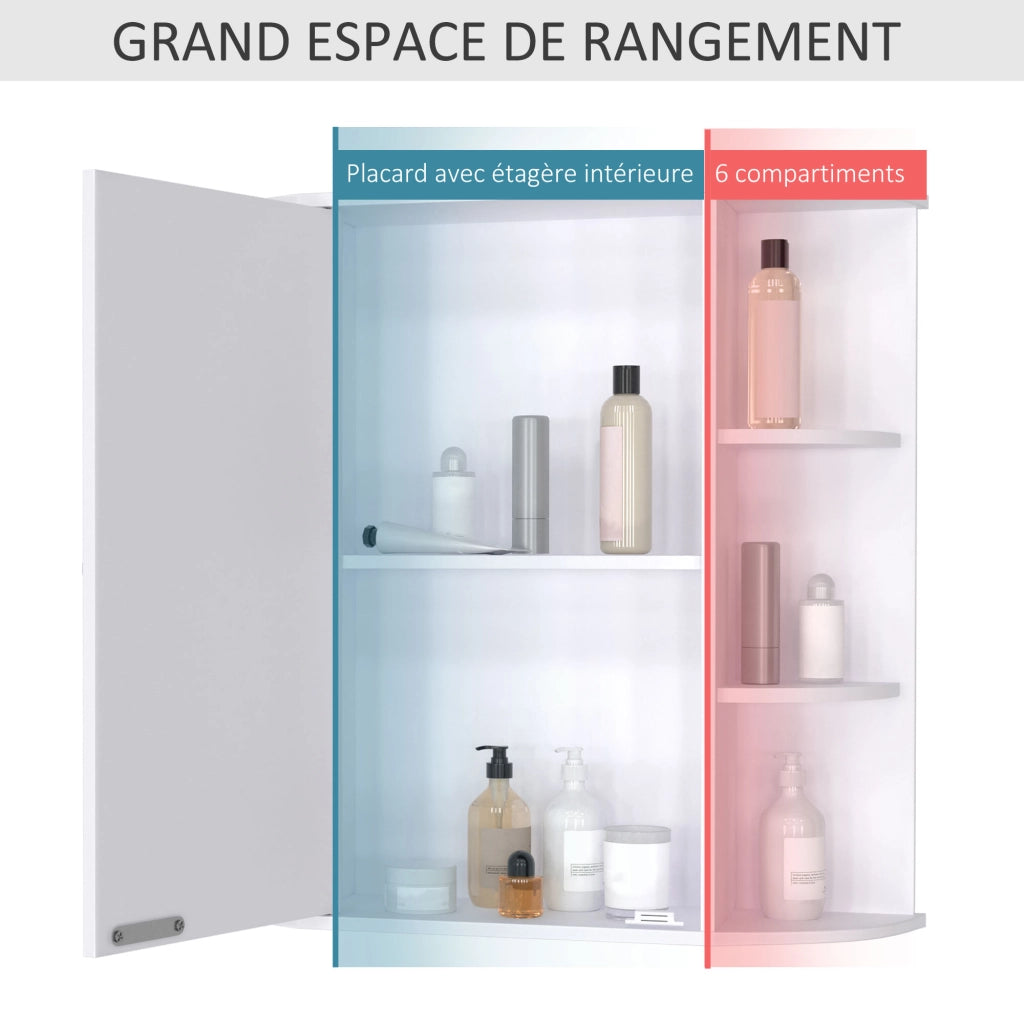 Armadio da Bagno con Specchio ¨C zephmum ¨C Bianco