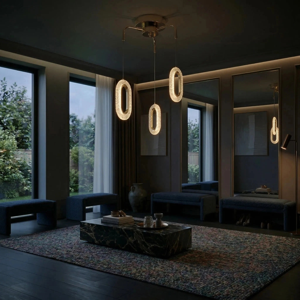 Lampada Led A Sospensione Da Soffitto G173-3cp Gold